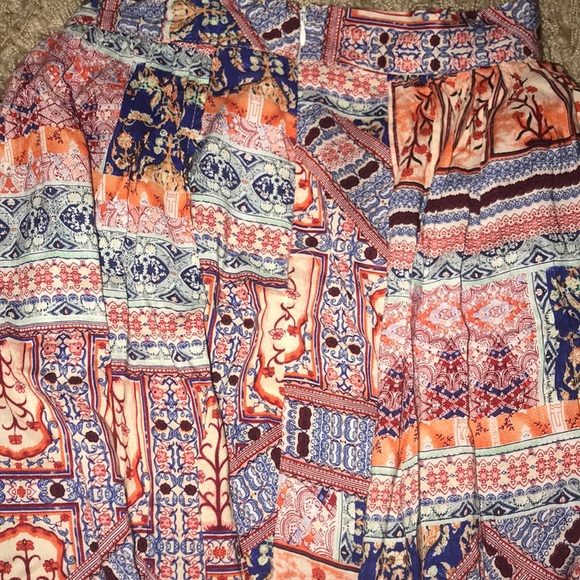 NWT LF Boho Maxi Mini Skirt Three Days Mixed Print - Picture 4 of 6